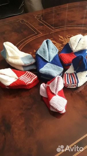 Носки ручной вязки шерстяные