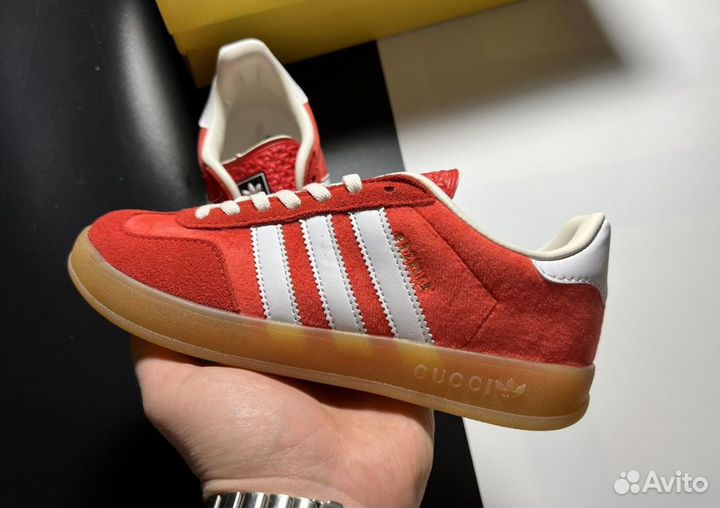 Кроссовки женские Adidas Gazelle x gucci кожа