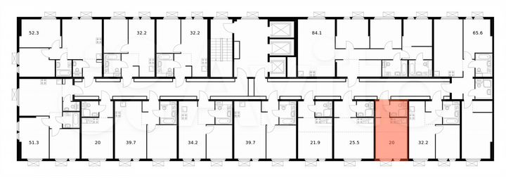 Квартира-студия, 20 м², 19/19 эт.