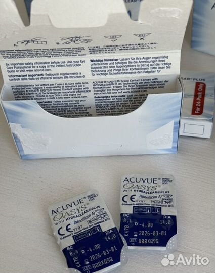 Контактные линзы acuvue oasys -4 двухнедельные
