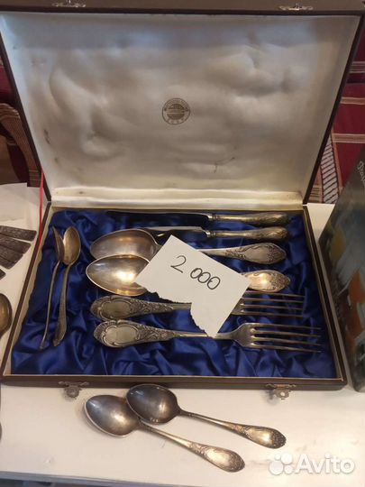 Мельхиоровые ложки, столовые приборы