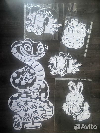 Новогодние украшения на окна