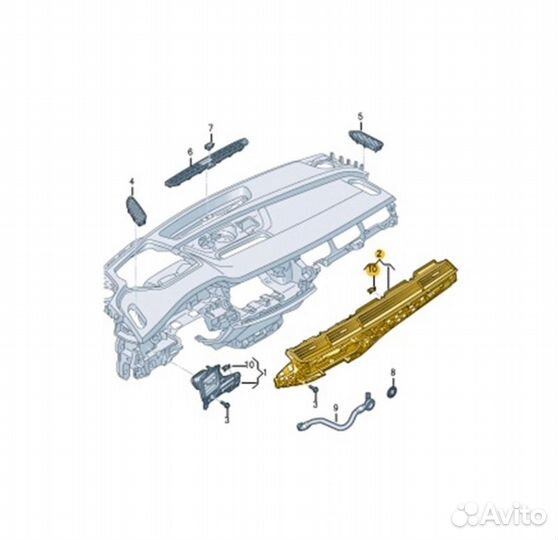 Б/У Дефлектор воздушный В хорошем состоянии