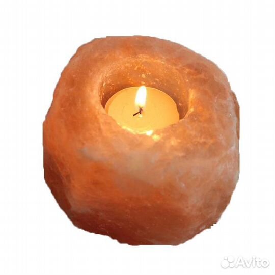 Подсвечник из гималайской соли не огранённый