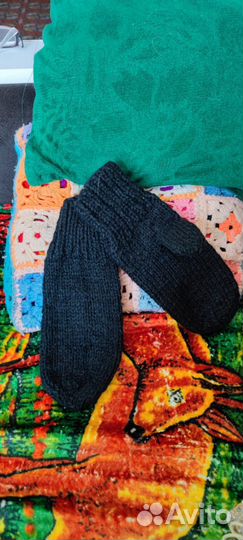 Носки шерстяные ручной вязки
