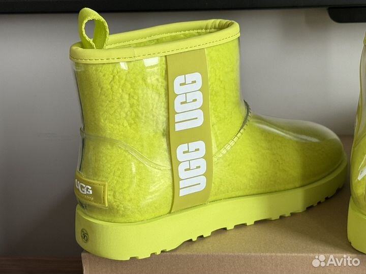 Угги UGG Classic Mini Clear Sulfur силиконовые