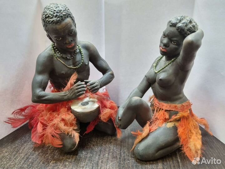 Колоритные Африканские статуэтки, керамика. Вторая