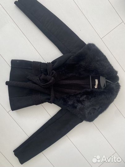 Дубленка с поясом