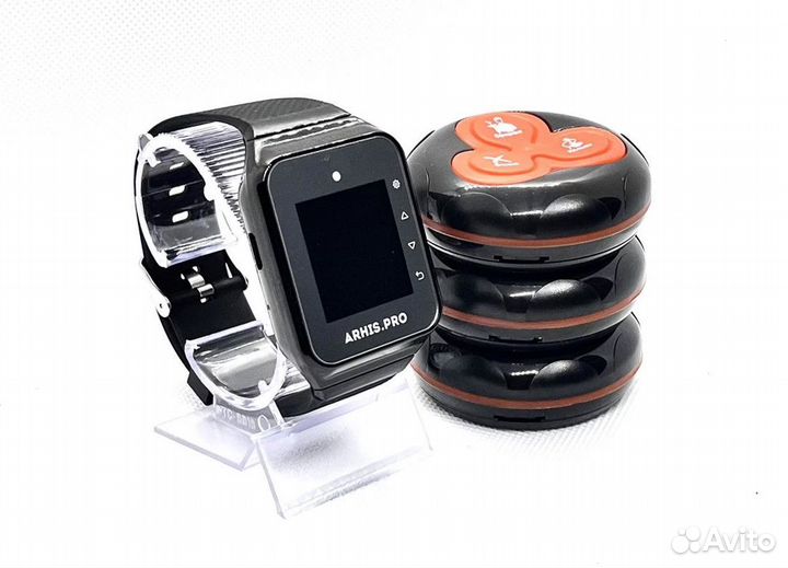 Кнопка вызова официанта с часами для кафе, баров