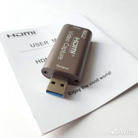 Карта видеозахвата Rullz 4K USB3.0 1080p (новая)
