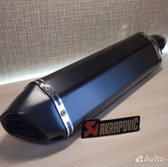 Глушитель Akrapovic 470 мм прямоток на мотоцикл