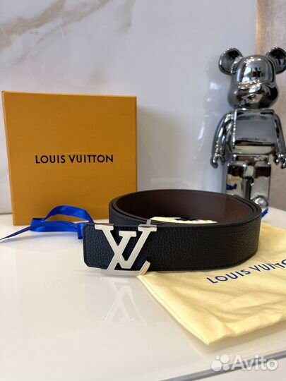 Мужской кожаный двусторонний ремень Louis Vuitton