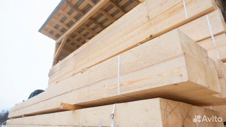 Брус сухой обрезной сорт 1 2 100х150х6000