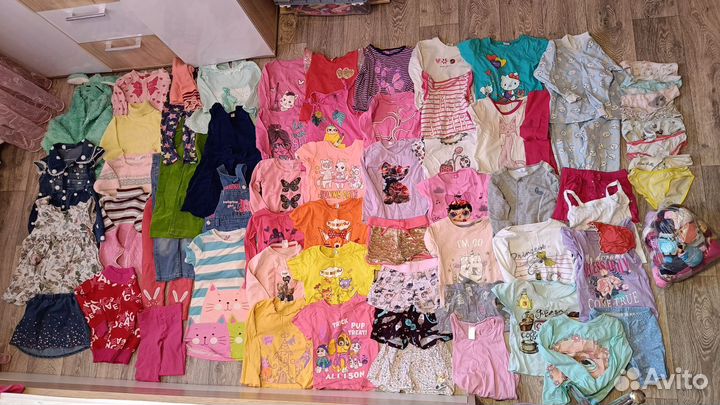 Гигантский пакет вещей для девочки от 2 до 4 лет
