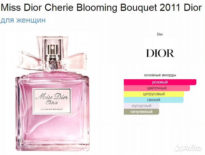 Miss Dior Cherie Blooming Bouquet 60мл -Тестер ОАЭ