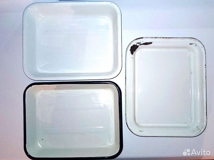 Эмалированный лоток СССР форма для холодца ёмкость