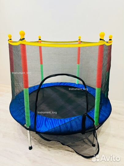 Батут 140см. Синий. Новые. Бесплатна доставка