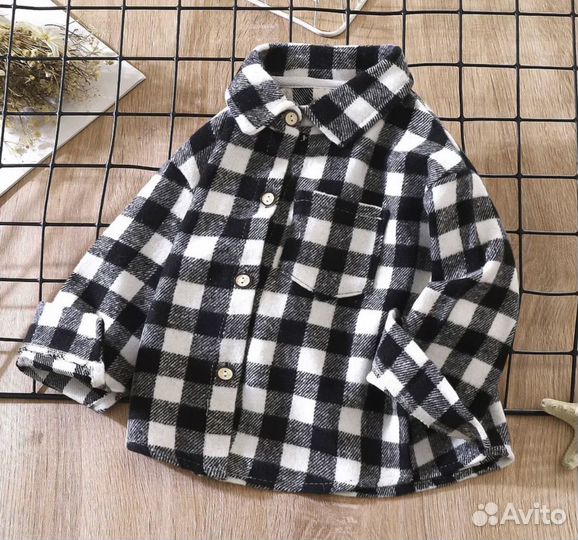 Рубашка теплая детская 100