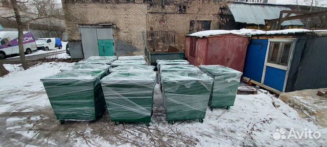 Металлические мусорные контейнера 1,1м3 и навесы