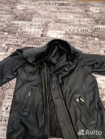 Кожаная куртка мужская 54 56 размер