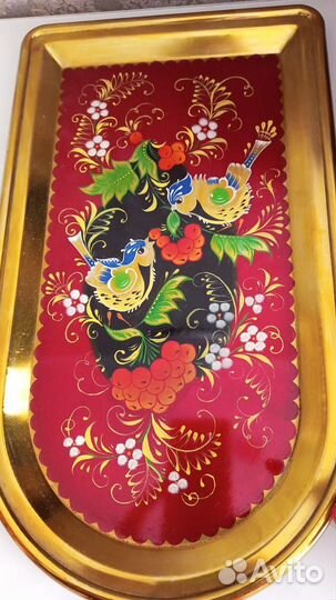 Самовар с подносом и чайником