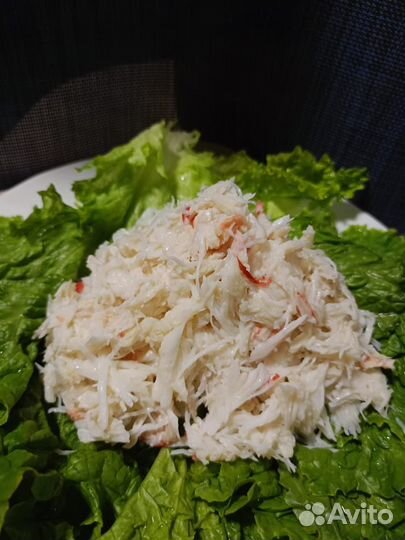 Мясо краба салатное