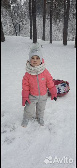 Зимний комбинезон для девочки 110+6