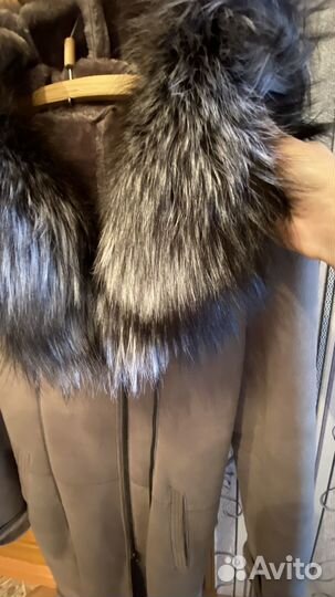 Дубленка женская зимняя 42