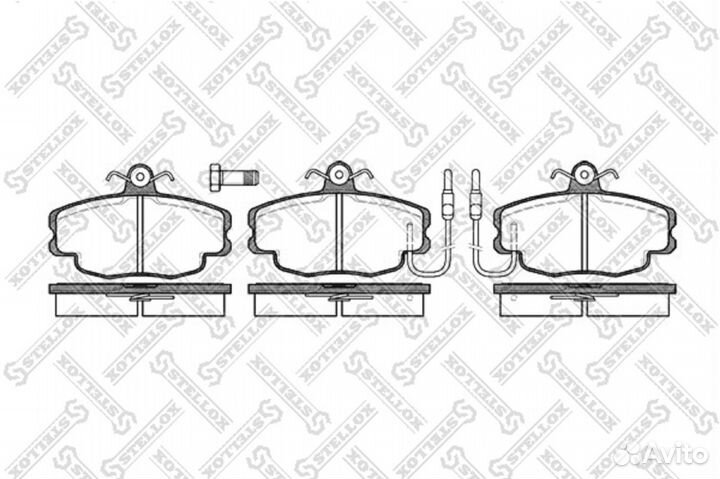 Колодки тормозные дисковые передние stellox для re