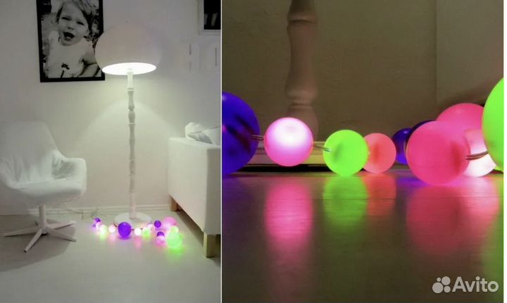 Гирлянда светодиодная IKEA finfin 15 шаров