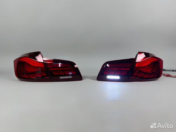 Стопы BMW 5-Series F10 09-17 Красные Vland O2504