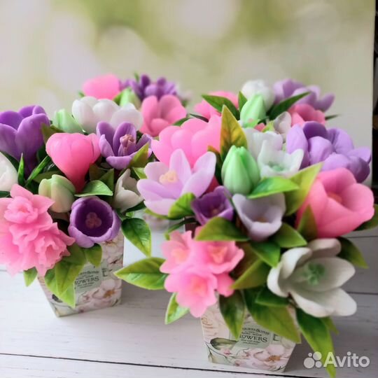 Букет из мыльных цветов