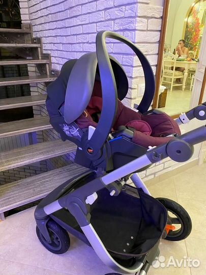 Коляска stokke trailz 3 в 1 плюс пуховый конверт