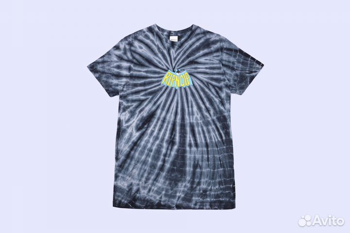 Ripndip Catman Black Spiral Tie Dye Tee футболка