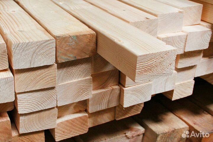 Брус ествественной влажности, 100х200мм, опт