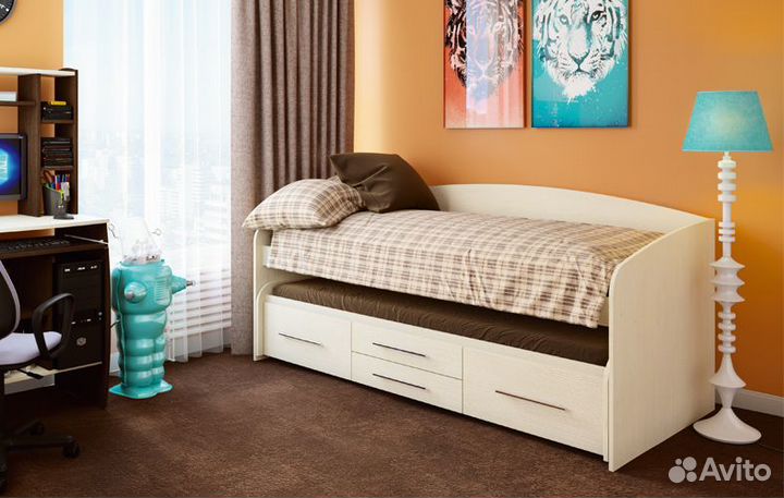 Детская кровать с выкатным местом для 2-х детей