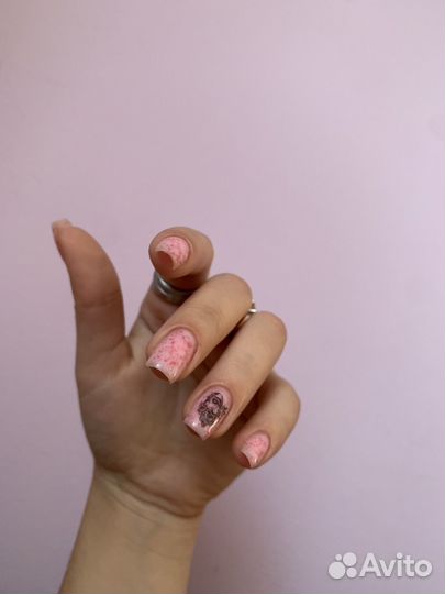 Маникюр наращивание ногтей