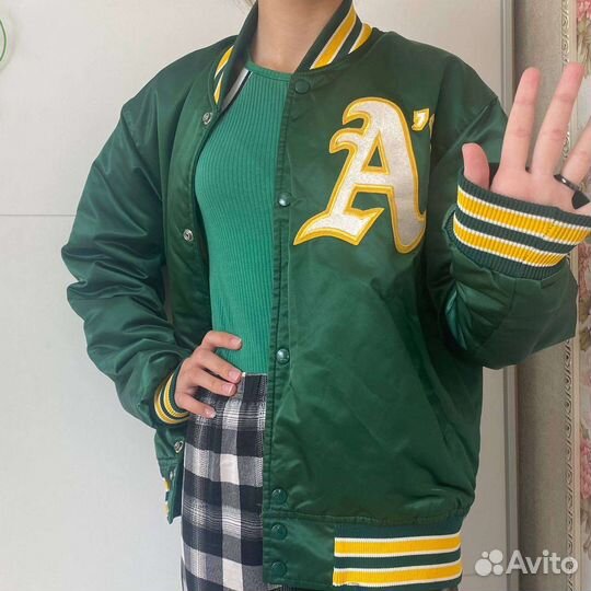 Бомбер жёлто-зелёный