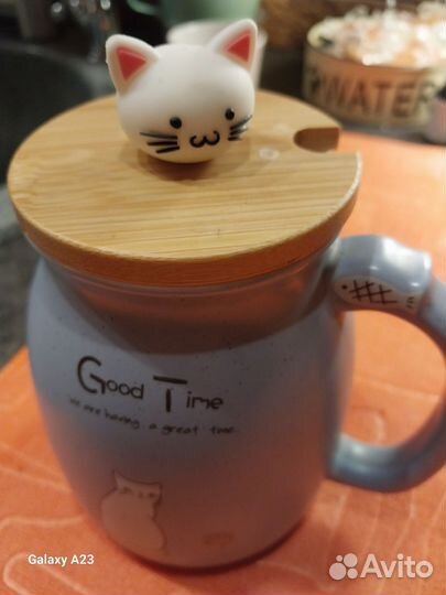 Кружка ручной работы с котом для. Любимого