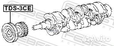 TDS-3CE шкив коленвала Toyota Corolla 96 TDS3