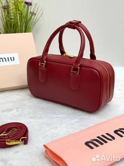 Сумка MIU MIU Arcadie large малиновая