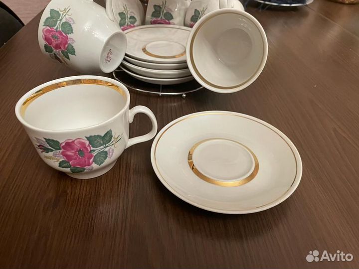 Очень красивый Чайный сервиз на 6 персон СССР