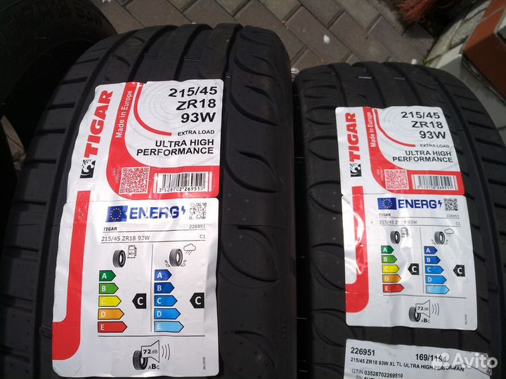 Tigar UHP Ultra High Performance 215/45 R18 93W