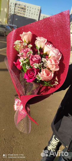 Букет роз мыло