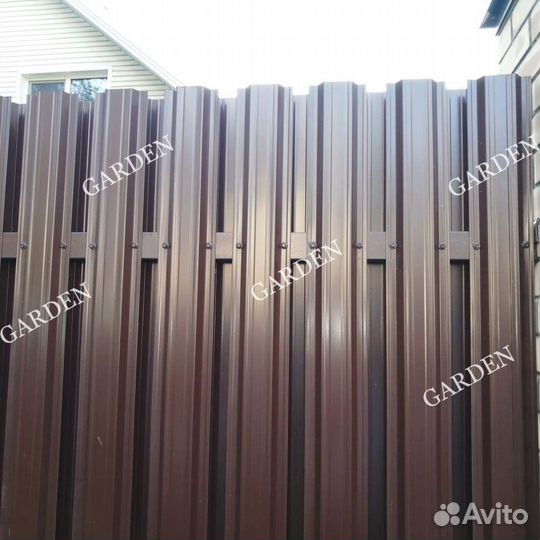 Евроштакетник забор металлический