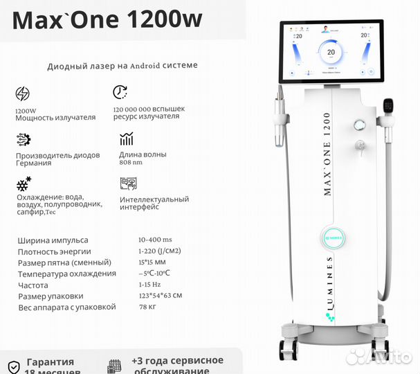 Аппарат для эпиляции Lumines Max One 1200