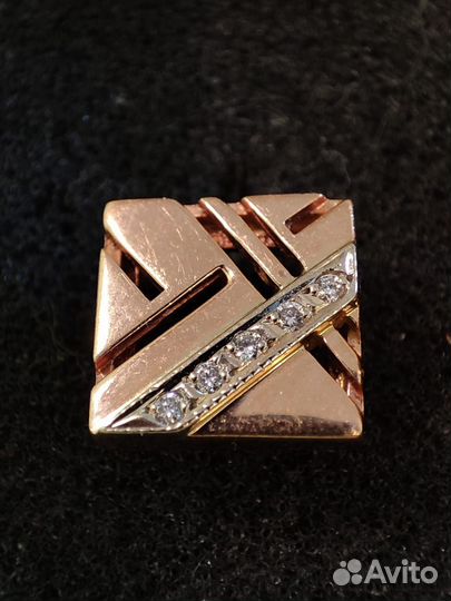 Запонки золотые с бриллиантами