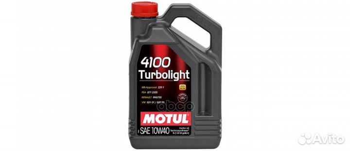 Motul 4100 turbolight 10W40 SM/CF. A3/B4 Масло