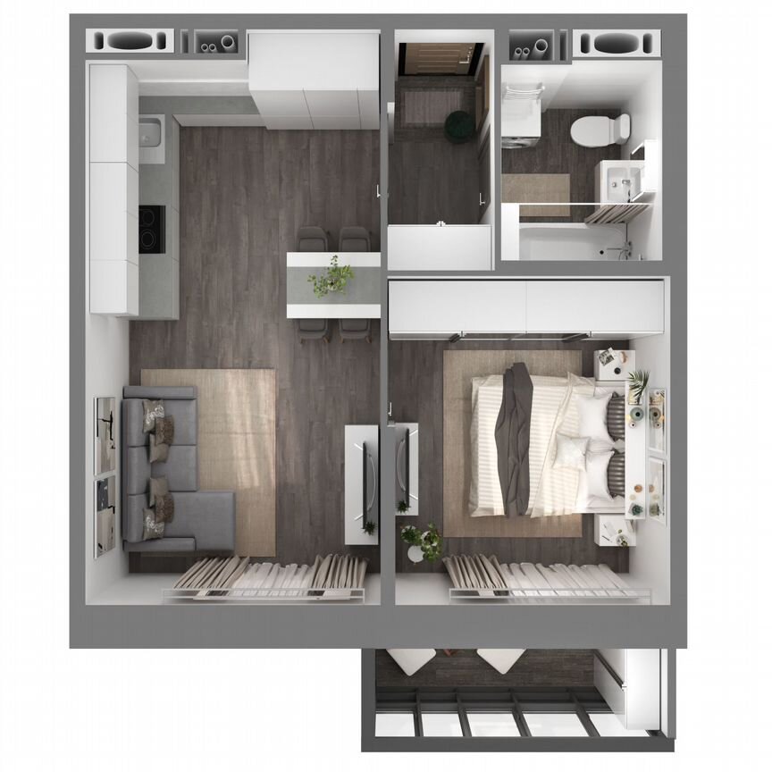 1-к. квартира, 36,2 м², 12/23 эт.