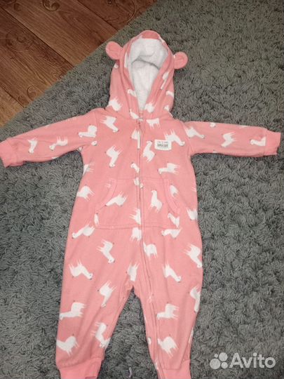 Комбинезон-боди теплый, для девочки